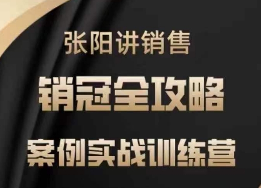 张阳讲销售实战训练营，​案例实战训练，销冠全攻略-SBYUN网创