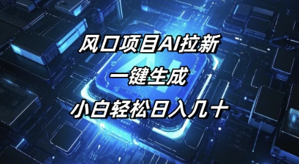 风口项目AI拉新，一键生成，小白轻松日入几十-SBYUN网创