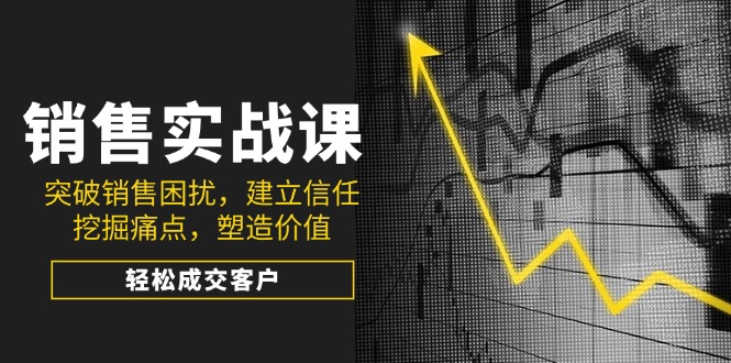 （14297期）销售实战课，突破销售困扰，建立信任，挖掘痛点，塑造价值，轻松成交客户-SBYUN网创