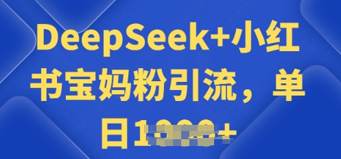 用 DeepSeek + 小红书做搬运工，每天 2 小时，引流宝妈粉月变现过W-SBYUN网创
