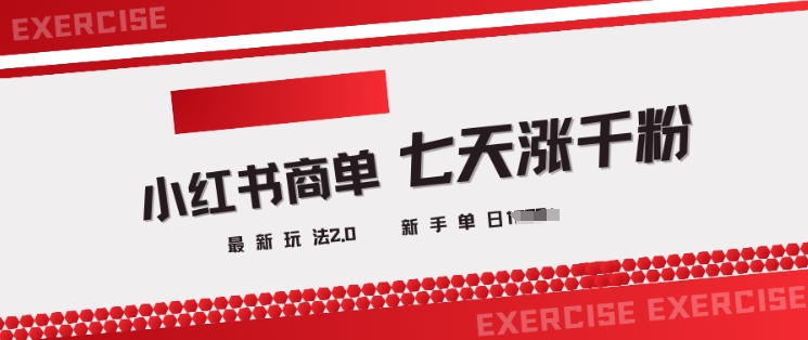 小红书商单2.0最新玩法，3天涨千粉单日变现多张-SBYUN网创