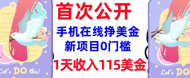 在线挣美金新项目，0门槛，1天收入115美刀，无脑操作，真正被动收入-SBYUN网创